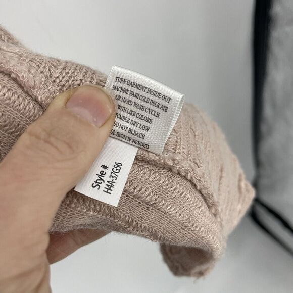 Hello Nite Mauve Cardigan Women's S/M Mauve Knit Open Front Short Sleeve Classic - Picture 8 of 11